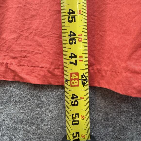 J. Peterman Long Sleeve 1947 Dress Size 12 Coral Red Cotton Flare Fit Retro - Picture 10 of 13